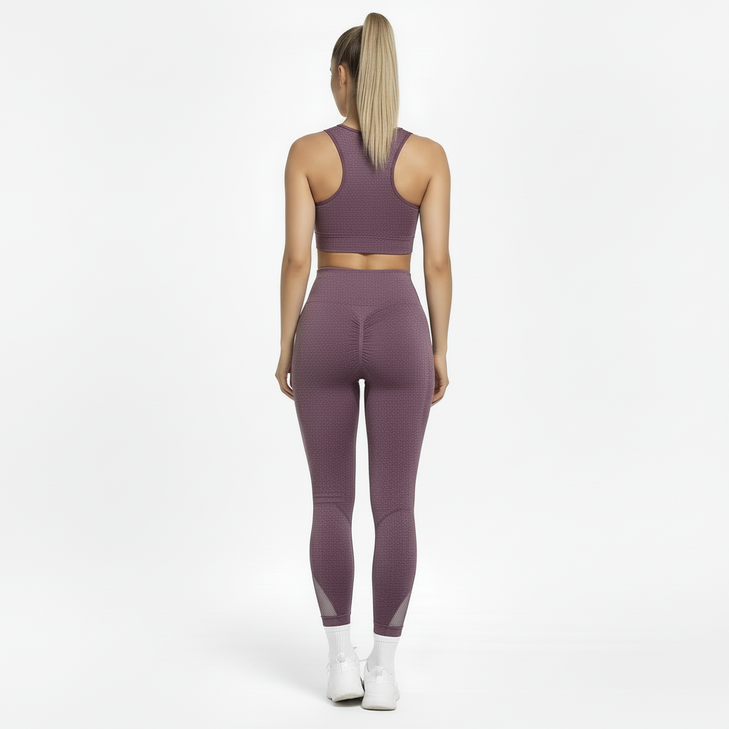 Women's Floral Print Yoga Set with Bra and Pants